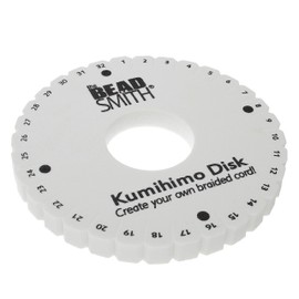 The Beadsmith Round Kumihimo Disk, 6 inch Diameter, 3/8" Dense Foam, Jewelry Tools for Braiding, 1 disks