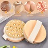 2 Pack Round Dry Brushing Body Brush 11cm Shower Brush