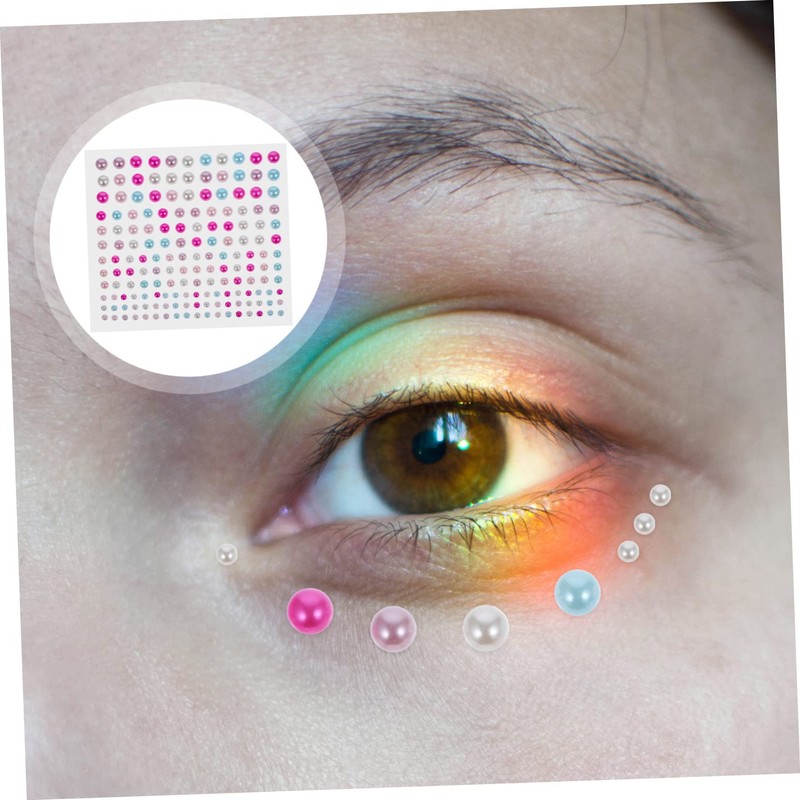 Operitacx 10 Blatt Sinfonie-Perlenaufkleber gems Jewel Nail Decoration Flache Perlensticker