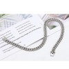 2Pcs Cuban Link Chain Rhinestone Necklace Bracelet Set Gift for