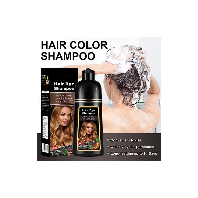 Champú Tinte Cabello Negro Natural Magic Hair Dye Colorea Minutos