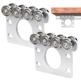 8 Wheels Trolley Assembly Compatible Unistrut 1-5/8"Wide & Taller Strut Channel Track for Beam Hoist Trolley or Sliding Door Rollers,Rail Track System-Garages -Warehouse 2Pack