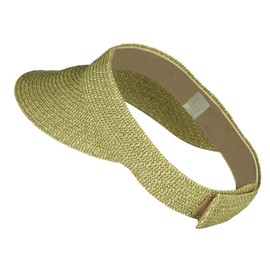 UPF 50+ Tweed Poly Braid Gardening Visor - Green OSFM