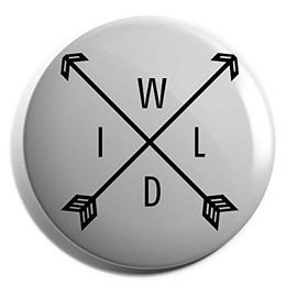 Hippowarehouse wild cross bow and arrow design Badge Pin 25mm