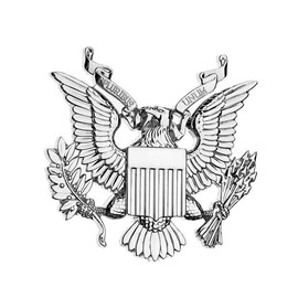 1x US Army Emblem US Military Army Badge US Army Decal Military Army Sticker for Universal Pickup and Car Metal (Silver)