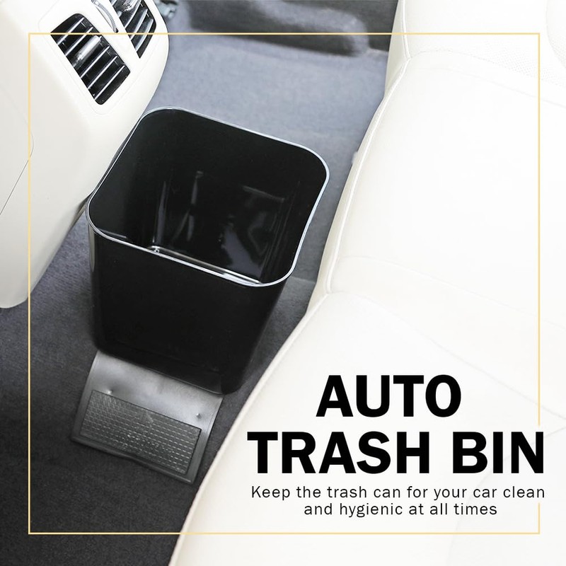 HAUSSIMPLE Car Trash Can 1.4 Gallon with Stability Flap &
