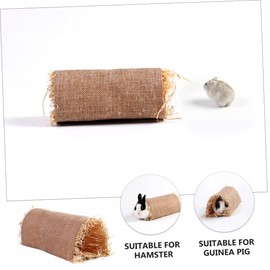 Ipetboom Hamster Tunnel Indoor Toys Ferret Toys Chinchilla Cage Accessories Bunny House Rabbit Bed Rabbit House Khaki Pet Supplies Pet Sleeping Tunnel Rabbit Tunnel Small Animals