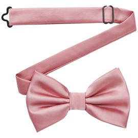 DonDon Men's Handmade Silk Look Bow Tie 12 x 6 cm Bow Tie, antique pink