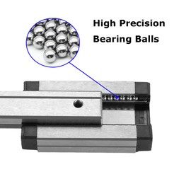 KGTCN MGN12H 350 mm Mini Bearing Steel Linear Guide Linear Guide Rail with 1 Piece High Precision MGN12H Bearing Slide Block for DIY 3D Printer and CNC Machine