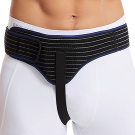 HEERTEEAJ Male and Female Hernia Belt Truss Left or Right Support Groin Pain Truss with Removable Compression Pads for Pre or Post Surgery Scrotum, Femur, Comfort Adjustable Belt Hernia Protection