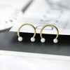 PEAKLINK Horseshoe Nose Ring Titanium Septum Jewelry 16G Horseshoe Lip
