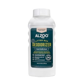ALZOO Cat Litter Deodorizer, Concentrated Granules Absorb & Help Neutralize Odors, Mineral-Based Active Ingredients, Up To 30 Uses, Sweet Vanilla Scent, 26.6 Oz.