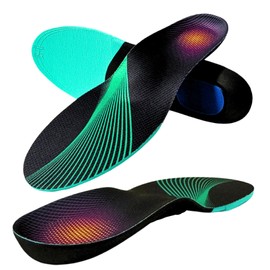 Rela Kino Insole [Physical The] Arch Support, Standing Work, Sports, Exercise, Soccer, Walking, Insole (10.0 - 10.4 inches (25.5 - 26.5 cm), Black M)