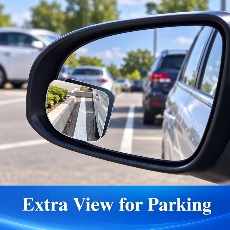 2PCS Blind Spot Mirrors for Cars – Adjustable Wide Angle