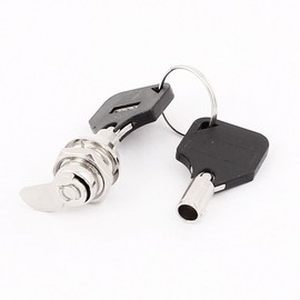 sourcingmap 11mm Quarter Turn Cam Lock with 2 Keys for Mailbox Cupboard Drawer