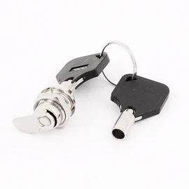 sourcingmap 11mm Quarter Turn Cam Lock with 2 Keys for Mailbox Cupboard Drawer