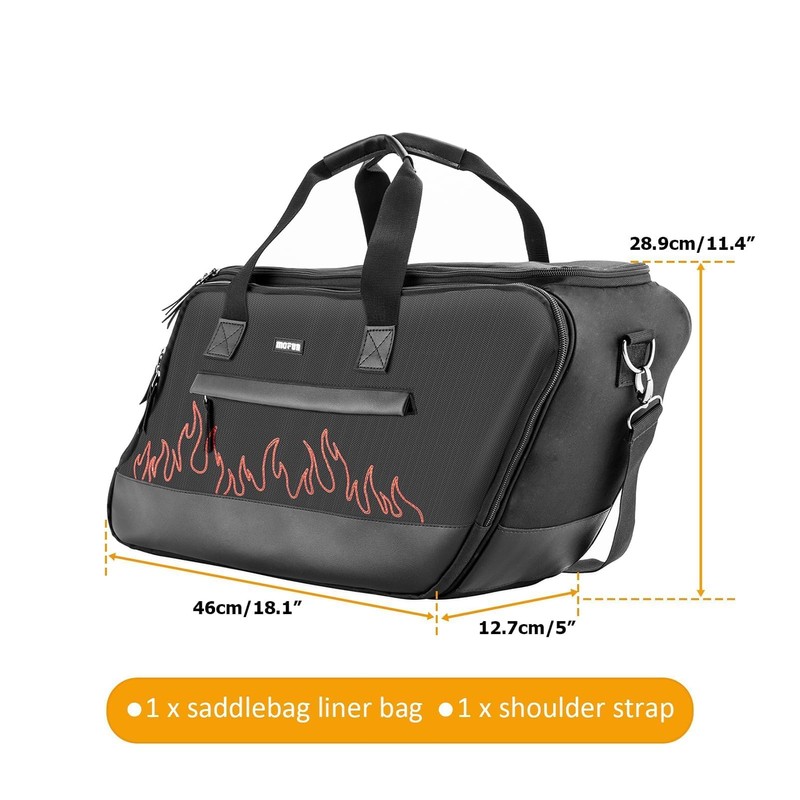 Mofun Motorcycle Saddlebag Liner Bag Hard Saddlebag Organizer With Red