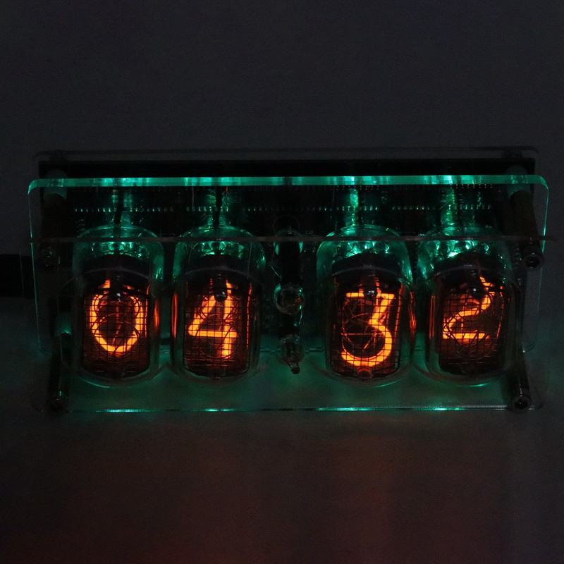 IN12 Glow Tube Clock with Remote Controller Electronic Digital Tube