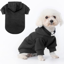 BINGPET Dog Hoodies - Fleece Lined Fall Dog Puppy Sweatshirt Soft Warm Sweater Winter Hooded Clothes for Small Medium Large Dogs & Cats