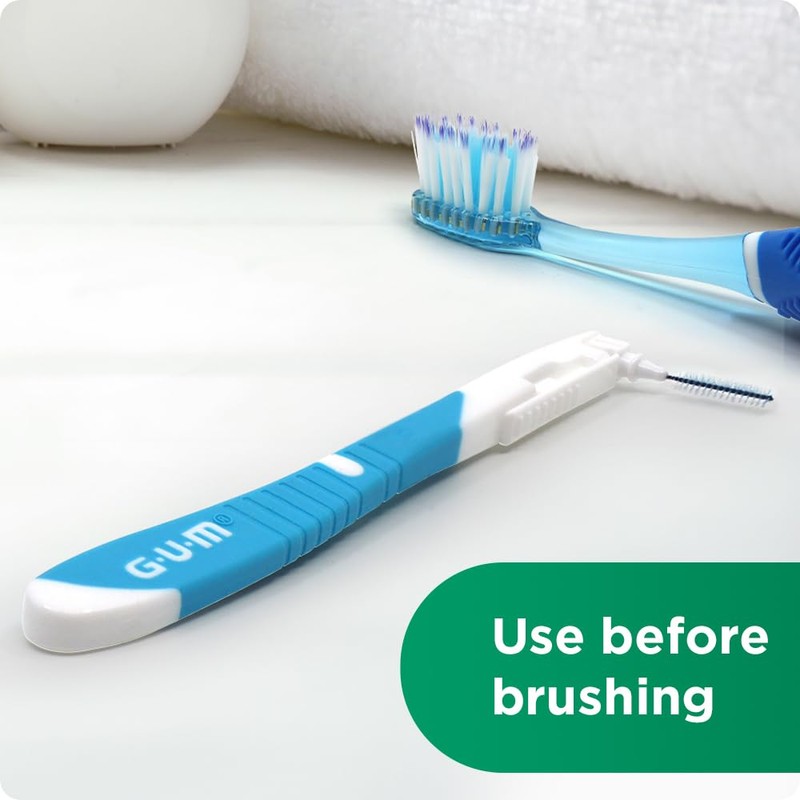 GUM BI-DIRECTION Two-Angle System Interdental Brushes, 90 Degree Positioning, Teeth