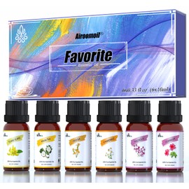 6 * 10ml Essentials Blends Fragrance Oil Set for Home Diffuser Refill Candles Slime Soap Making Car Laundry Scent DIY Oil White Tea, Ylang Ylang,Geranium, Freesia, Magnolia, Chamomile Oil