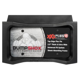 BumpShox - The Original Front Bumper Guard & Front Bumper Protection License Plate Frame. Tougher Than Steel! (BumpShox XXL Plus (2.5" Thick))
