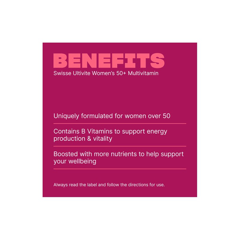 Swisse Ultivite Women's 50 + Multivitamin 90 Tablets