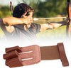 Archery Glove Cowhide Protective 3 Finger Guard Finger Tab Glove