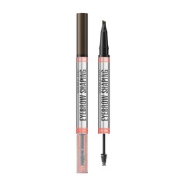 4-Fork Liquid Brow Pen + Waterproof Dual-End Brow Gel and Shaping Brush (dark brown)