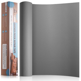 Large Leather Repair Patch Tape, 16"x 31.5" Self Adhesive Leather Repair Tape for Furniture, Leather Repair Kit for Car Seat, Couch, Sofa, Chair, Boat Seat - Dark Gray