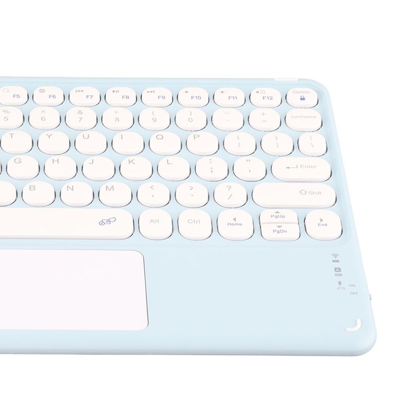 Touch Wireless Keyboard Round Keycaps Ergonomic Design Ultra Thin Smart