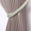 VBSYUYQ 2Pcs Green Tassel Rope Curtain Tiebacks 58cm No Drill