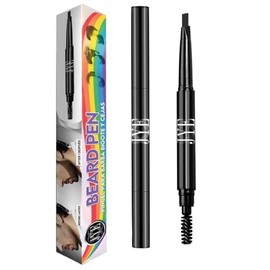 JYE Lapiz pincel para Barba, Color negro punta triangular, barba y cejas pobladas con acabado natural. Impermeable, Larga duración. NUEVA EDICION...  
