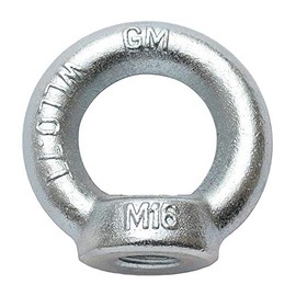2 Ring Nuts Ring Nuts M16 Eye Nut Transport Eye Crane Eyelets DIN 582 C15 Galvanised