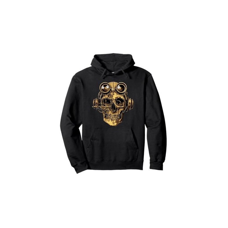 Steampunk Zombie Skull Pullover Hoodie