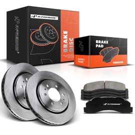 A-Premium 13.78 inch (350mm) Front Vented Disc Brake Rotors + Ceramic Brake Pads Kit Compatible with Select Ford and Lincoln Models - For F-150 10-20, Expedition 10-21, Navigator 10-20, 6-PC Set