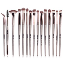 JewelryWe 15PCS Makeup Brushes Set Professional Synthetic Eye Face Brush Cosmetic Brush Kit for Liquid Powder Cream