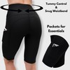 CompressionZ Women's Compression High Waisted Biker Shorts, Tummy Control for