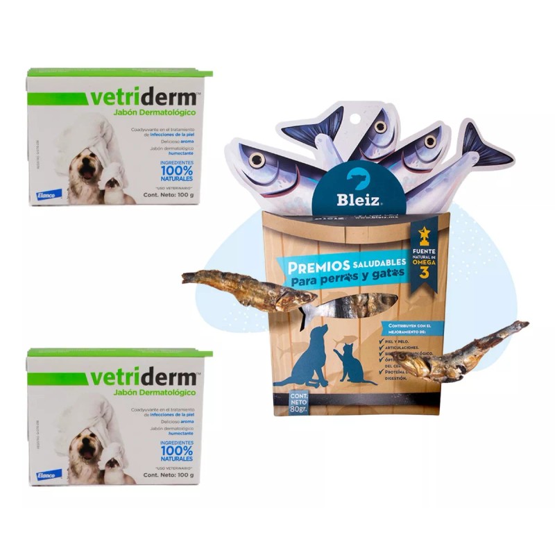 Vetriderm 2packvetriderm Jabón Derma+premio Perro Anchovetas80gr Bleiz