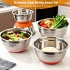 CHAREADA Mixing Bowls with Airtight Lids, 18pcs Stainless Steel Nesting