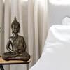 Zen Light Thai Buddha Figurine, Resin, Bronze, 10 x 23