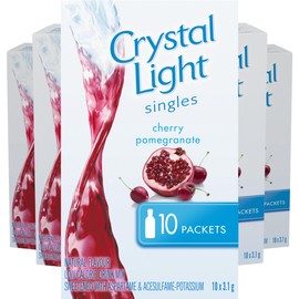 Crystal Light Cherry Pomegranate Singles, 31g (12 Boxes of 10 Packets)