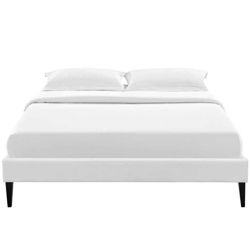 Modway Sharon Vinyl Bed Frame with Squared Tapered Legs, Full,