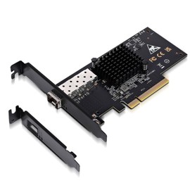 10Gbe PCI-E NIC with 82599EN(X520-DA1) Controller, 10Gb Single Port SFP+ PCI-E Network Card, GiGaPlus 10Gbps PCI Express Ethernet LAN Adapter, Supports Windows/Windows Server/VMware