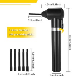 Ink Mixer Machine - Romlon Pigment Mixer Machine with 100 Mixing Sticks Electric Tattoo Ink Agitator for Microblading Tattooing Eyebrow Coloring Supplies