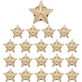 20 Pieces Star Badge Gold Lapel Pin for 4th of July Memorial Day Veterans Day