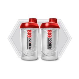 2 x Manual Blender 600 ml for Shakes, Drinks - Shaker Proteins for Sports - Bottle with Sieve - BPA Free
