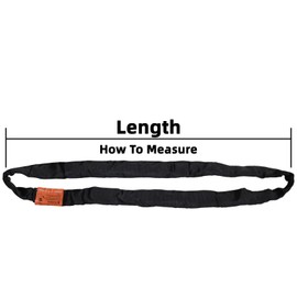 Black Spanset Endless Round Sling Heavy Duty Polyester Lifting Sling 5300 Lbs Vertical Capacity 4240 Lbs Choker 10600 Lbs Basket (Black, 8FT)