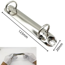 Changyeah Pack of 6 Binder Mechanism, 2 Ring D-shaped Metal Clip 2 Ring Binder Replacement, Metal Clip Ring Binder for Paper Storage, Folders, Planners, Accessories