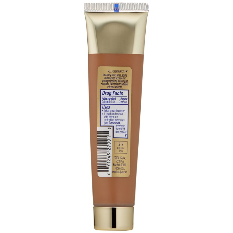 L’Oréal Paris Visible Lift Blur Foundation, 212 Classic Tan, 1.3